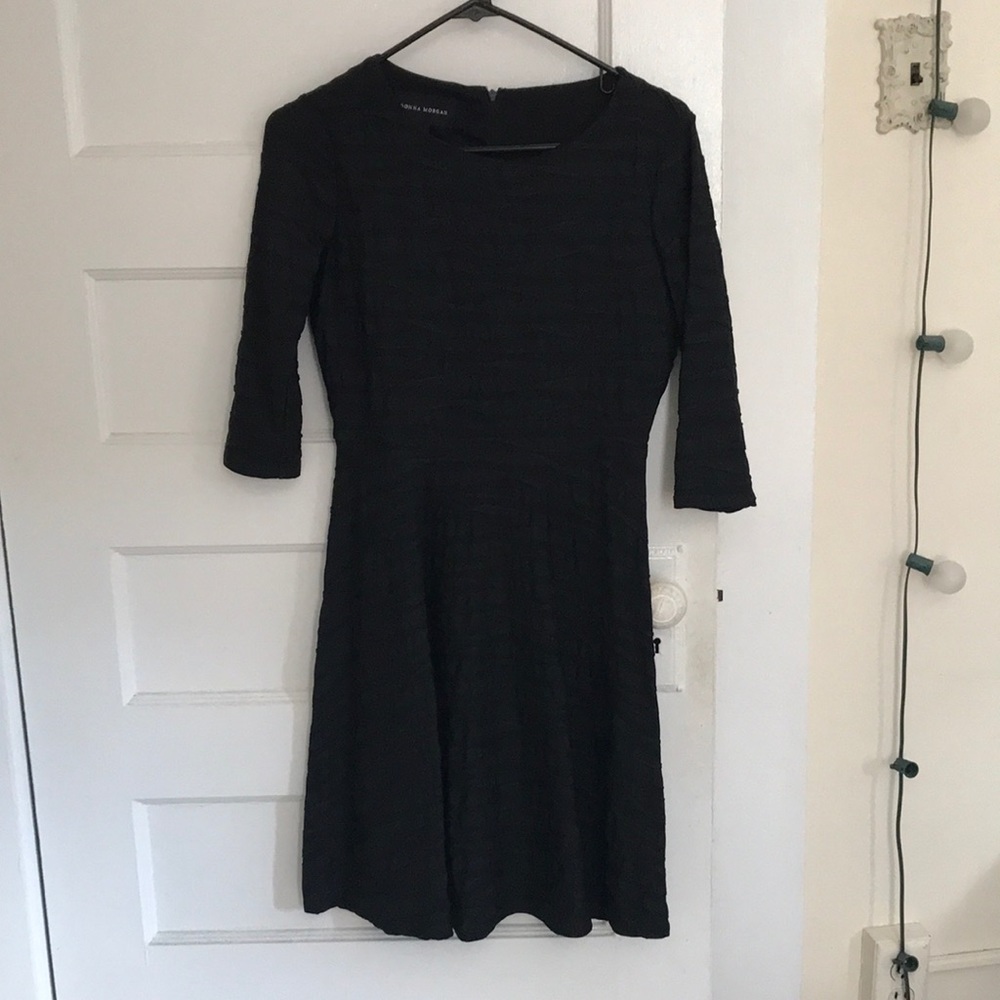 Black 3/4 Sleeve Dress - Picture 1 of 3